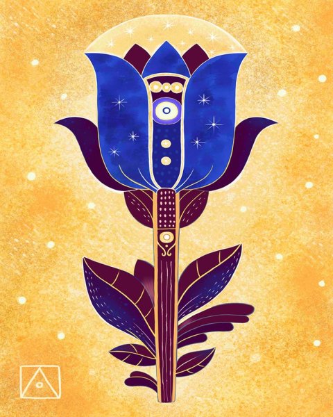 Рисование сказочного цветка