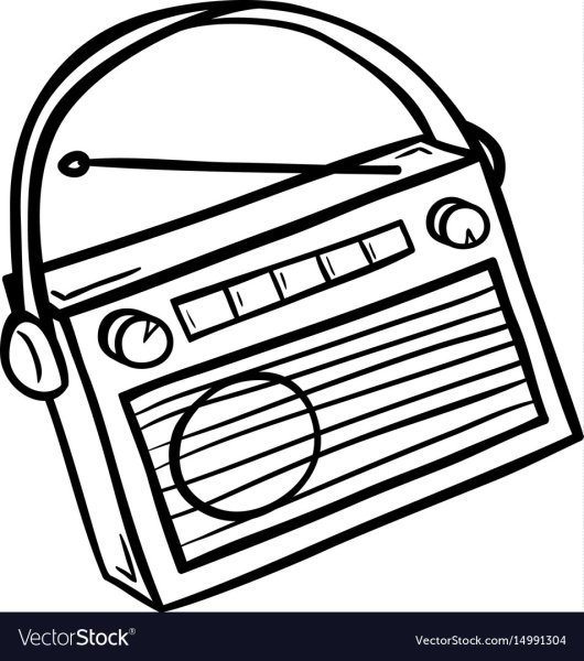 Радиоприемник раскраска для детей