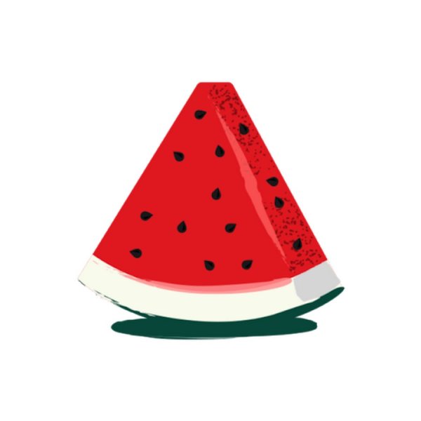 Арбуз акварелью