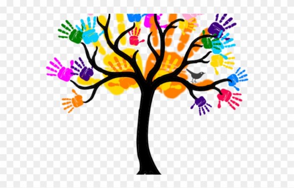 Дерево дружбы векторное