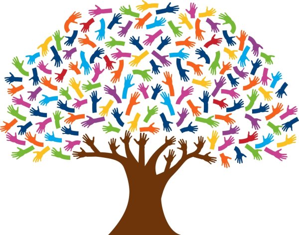 Дерево дружбы из рук