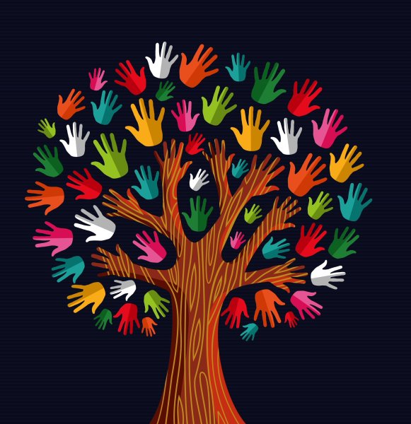 Дерево из ладошек