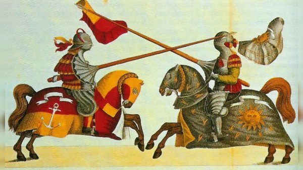 Рыцари турнирсредневековья