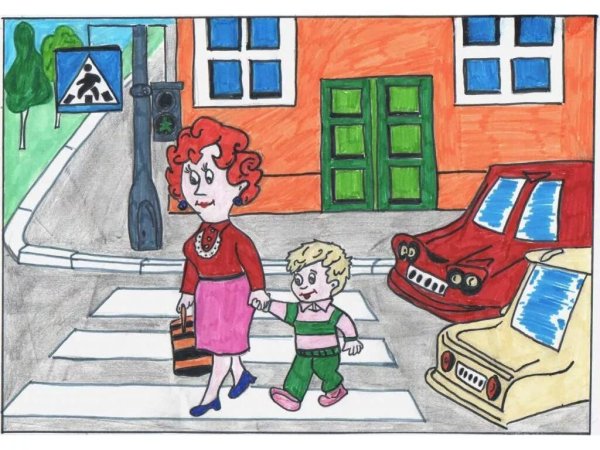 Рисунок на тему ПДД