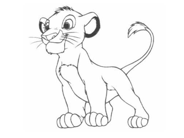 Каен раскраска Король Лев