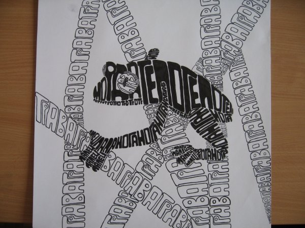 Шрифтовая композиция из букв