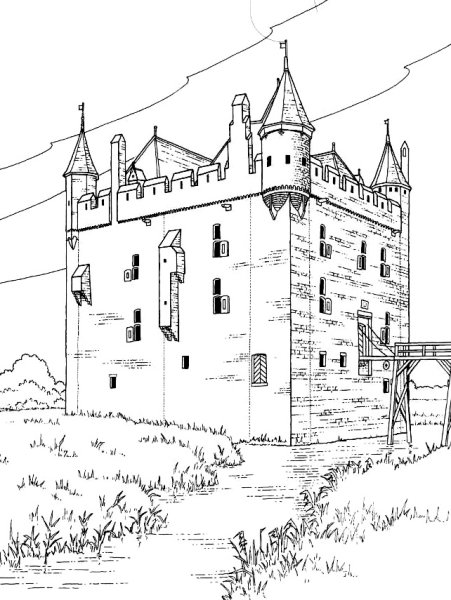 Крепость раскраска