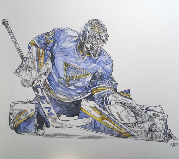 Раскраска хоккейный вратарь