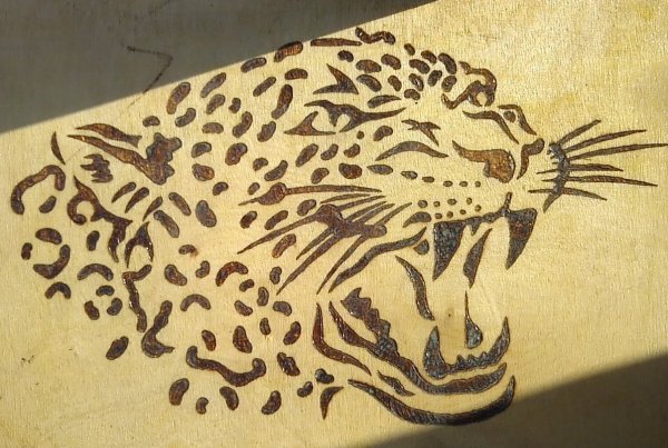 Надпись на дереве Выжигание