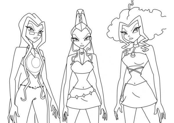 Раскраски феи Винкс Трикс