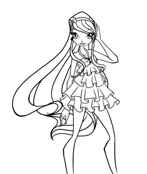 Клуб Винкс раскраска Стелла