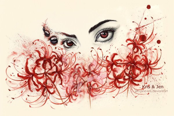 Хиганбана ликорис тату