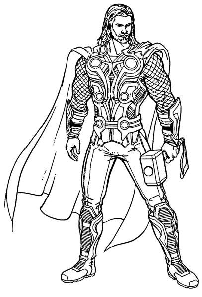Скетч Марвел тор