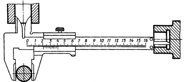 Штангенциркуль типа ШЦ-1 схема