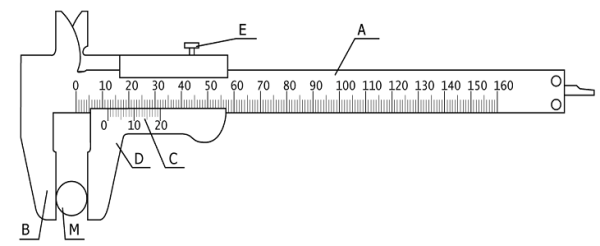 Чертеж штангенциркуля ШЦ-1-125-0.2 компас