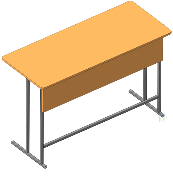 Раскраска парта Школьная