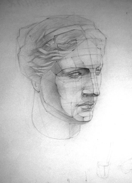 Гипсовая голова Гаттамелата построение