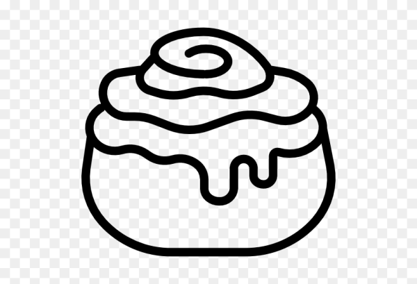 Булочка раскраска для детей