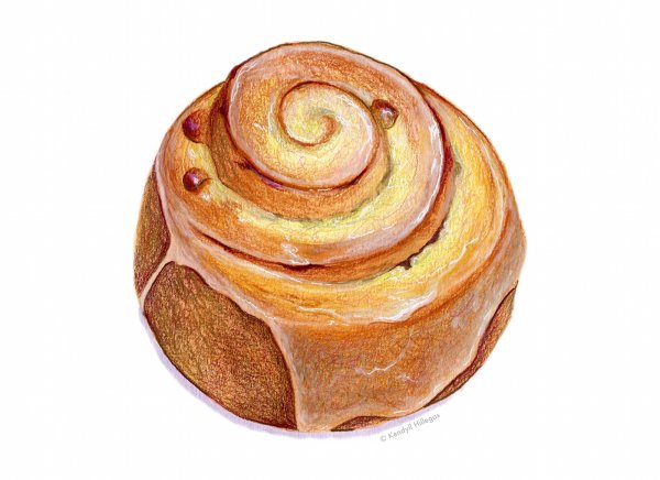 Булочка с корицей рисунок