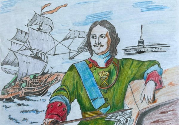 Петр 1 рисунки на конкурс