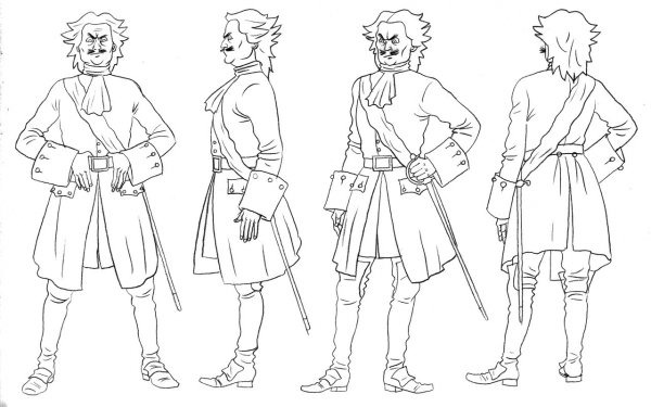 Нарисовать Петра 1