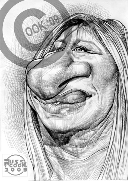 Шарж известных людей карандашом