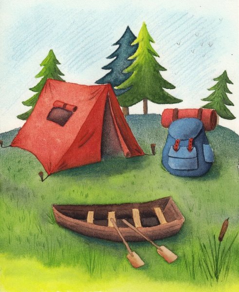 Туристический поход рисунок