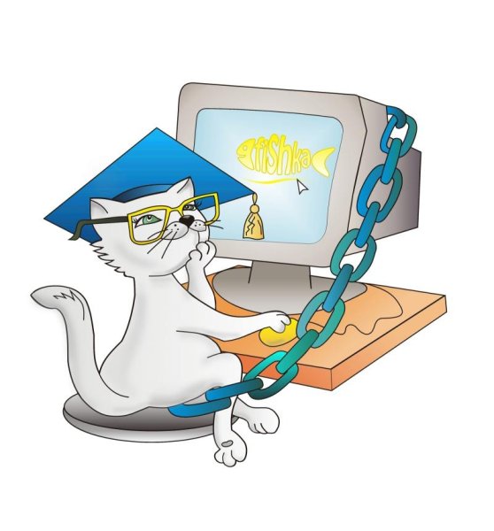 Кот ученый на прозрачном фоне