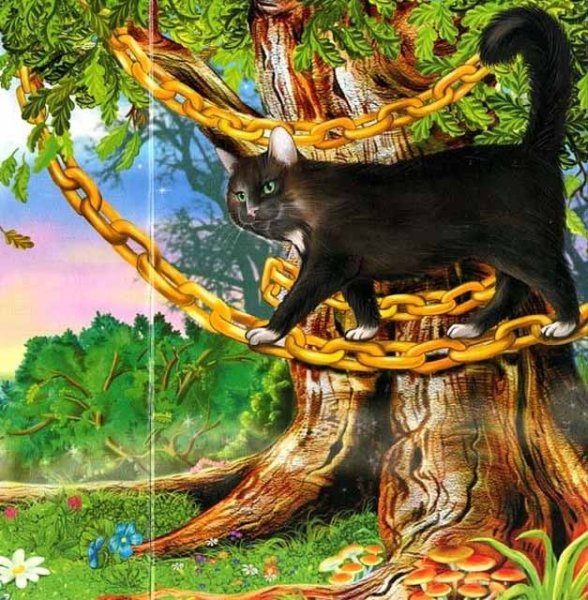 Кот ученый акварель