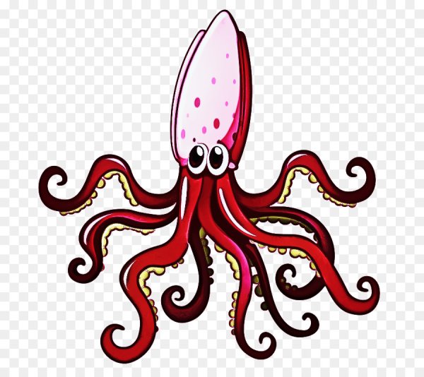 Гигантский кальмар раскраска