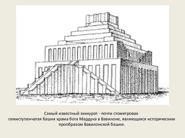 Зиккурат в Вавилоне храм Бога Мардука