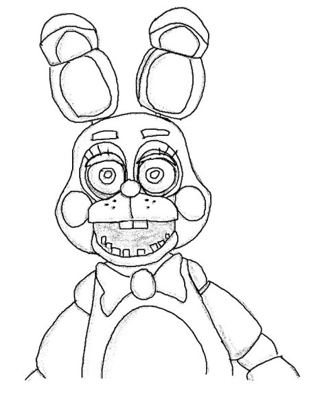 Раскраска АНИМАТРОНИКИ Бонни