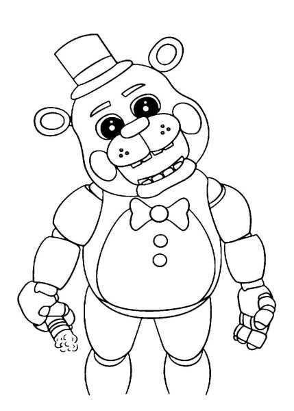 Раскраска 5 ночей с Фредди Фокси