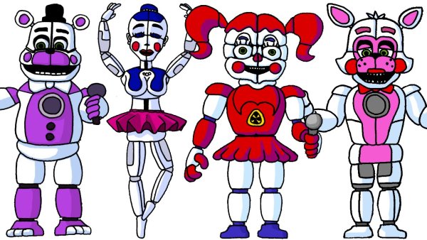 Раскраска АНИМАТРОНИКИ ФНАФ