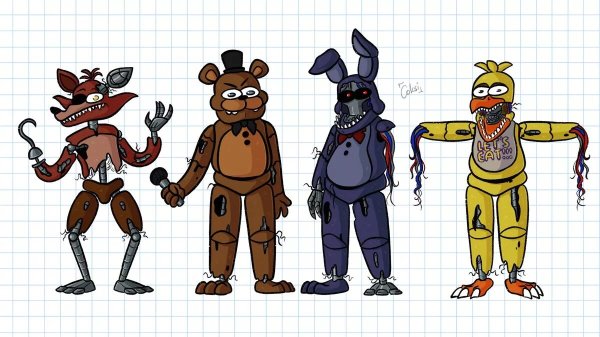 Раскраска 5 ночей с Фредди Фокси