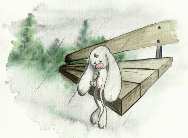 Грустный заяц