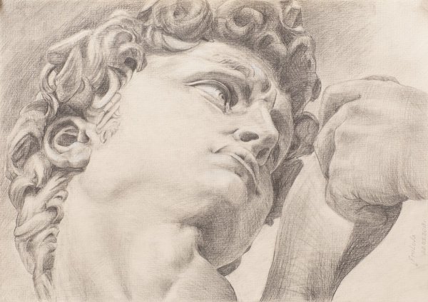 Гипсовая голова Давида Микеланджело