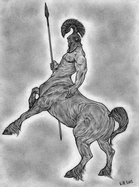 Кентавр карандашом