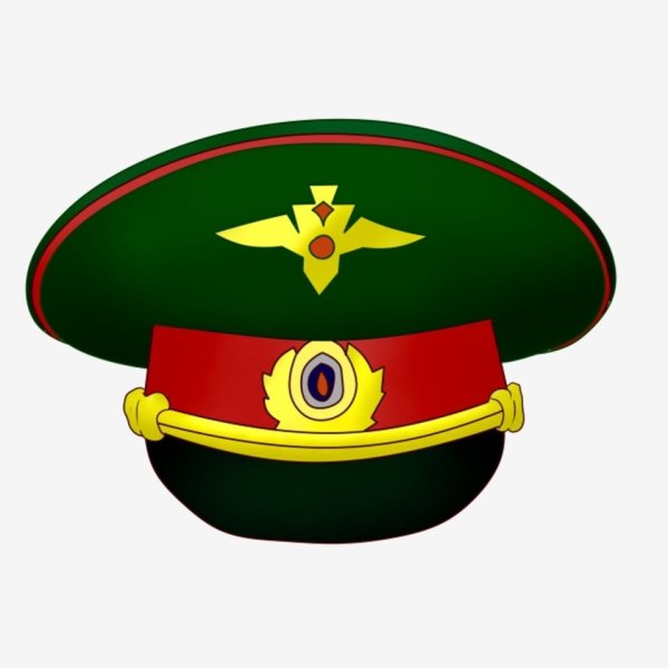 Морская фуражка на прозрачном фоне