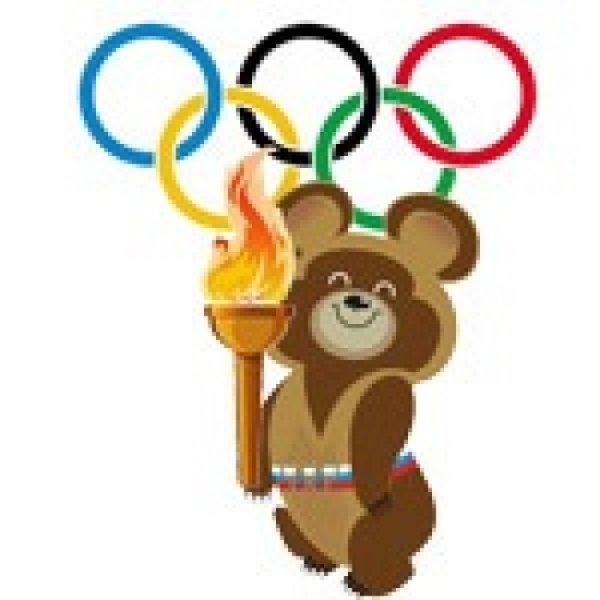 Факел Олимпийский 80 с олимпийским медведем