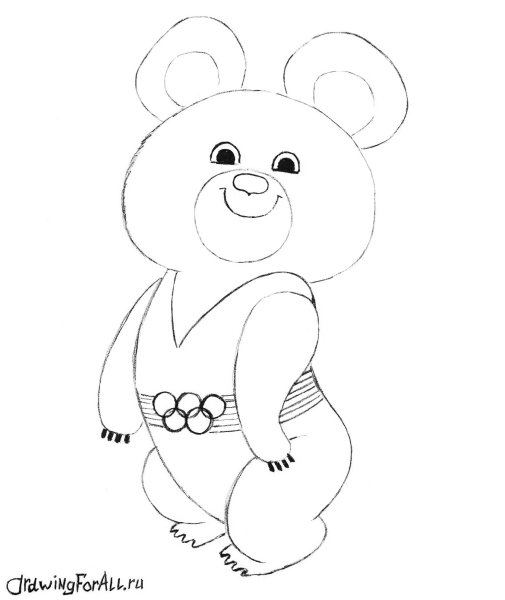 Олимпийский мишка 80 вектор