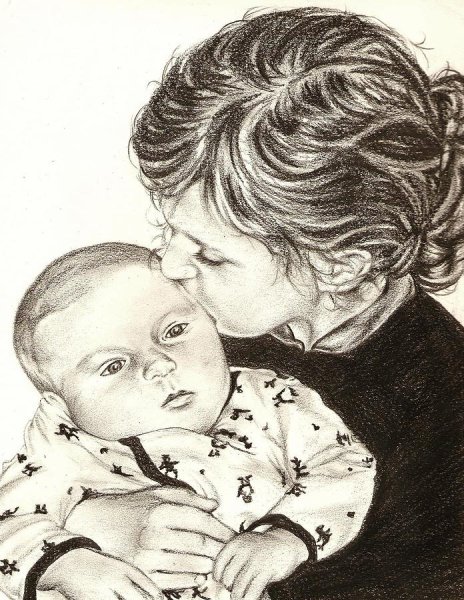 Братик и сестричка рисунок