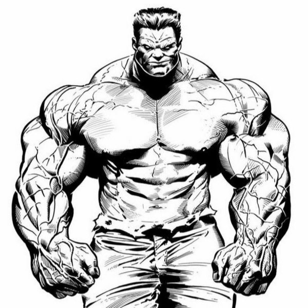 Нарисованный качок