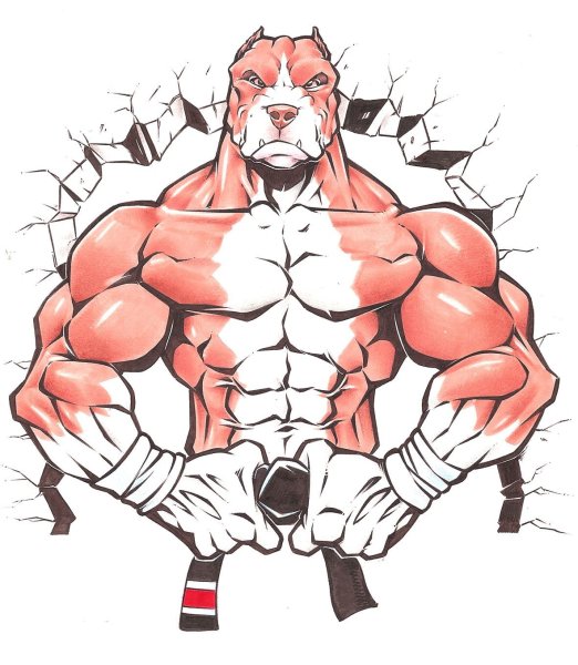 Нарисованный качок