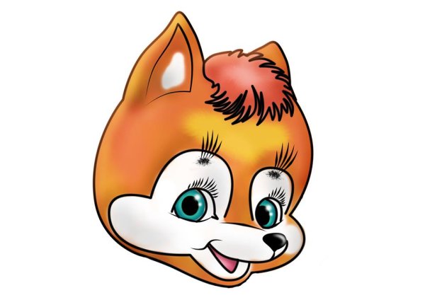 Маска Лисичка для детей