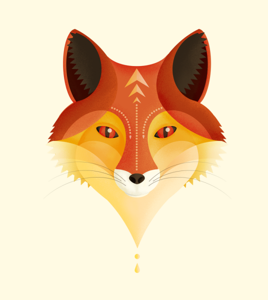Лиса в иллюстраторе