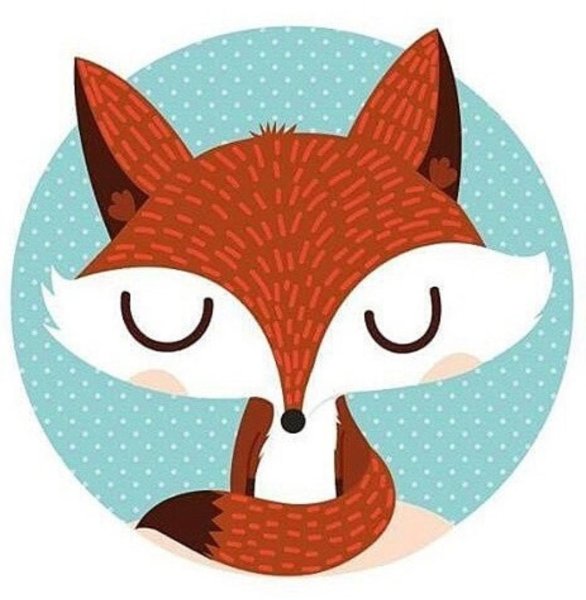 Мордочка лисы мультяшная