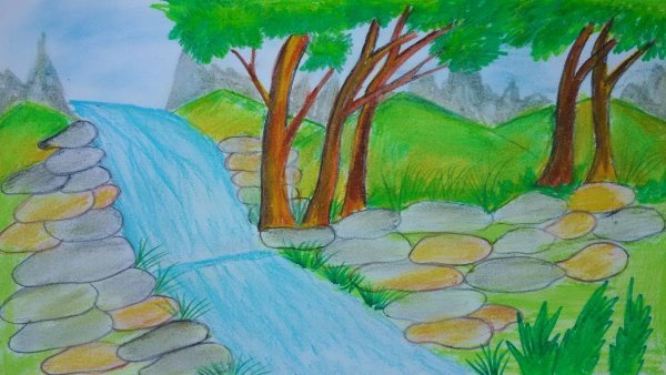 Волны фломастером