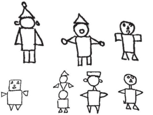 Рисунок человека из геометрических фигур