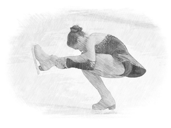 Фигуристка набросок